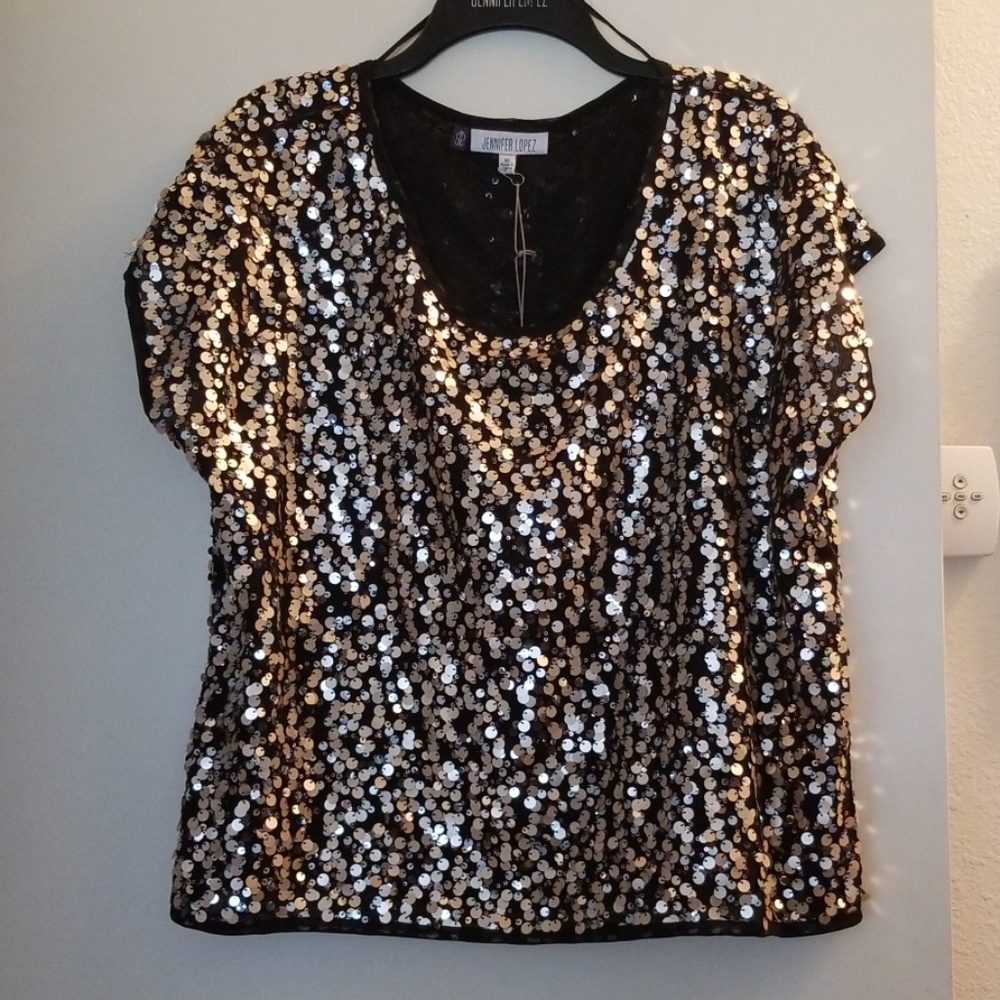 Jennifer Lopez sequin blouse